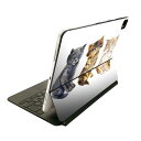 Magic Keyboard 12.9インチ iPad Pro(第4世代、第5世代、第6世代)対応 apple アップル アイパッド 全面スキンシール フル 前面 背面 保護シール 人気 猫 動物 アニマル 014023(2)