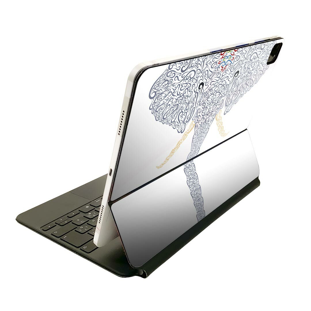 Magic Keyboard 用 スキンシール 11インチ iPad Pro用 第1-4世代 iPad Air 第4-5世代 対応 全面スキンシール フル 前面 背面 保護シール 人気 014061 ゾウ 動物 アニマル