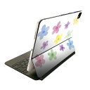 Magic Keyboard 12.9インチ iPad Pro(第4世代、第5世代、第6世代)対応 apple アップル アイパッド 全面スキンシール フル 前面 背面 保護シール 人気 014068 花 カラフル(2)