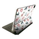 Magic Keyboard 12.9インチ iPad Pro(第4世代、第5世代、第6世代)対応 apple アップル アイパッド 全面スキンシール フル 前面 背面 保護シール 人気 014356 花 ピンク(2)