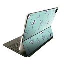 Magic Keyboard 12.9インチ iPad Pro(第4世代、第5世代、第6世代)対応 apple アップル アイパッド 全面スキンシール フル 前面 背面 保護シール 人気 014635 雨 傘 イラスト