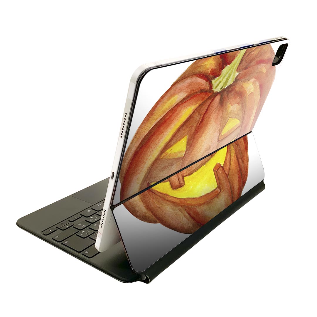 Magic Keyboard 12.9インチ iPad Pro（第4世代、第5世代、第6世代）対応 apple アップル アイパッド　全面スキンシール フル 前面　背面 保護シール 人気 014714 ハロウィン　かぼちゃ