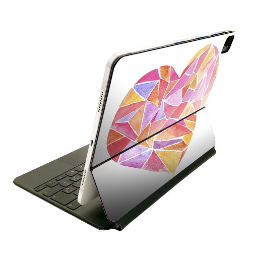 Magic Keyboard 用 スキンシール 11インチ iPad Pro用 第1-4世代 iPad Air 第4-5世代 対応 全面スキンシール フル 前面 背面 保護シール 人気 014796 ハート カラフル 模様 Magic Keyboard 用 スキンシール 11インチ iPad Pro用 第1-4世代 iPad Air 第4-5世代 対応 全面スキンシール フル 前面 背面 保護シール 人気 014796 ハート カラフル 模様