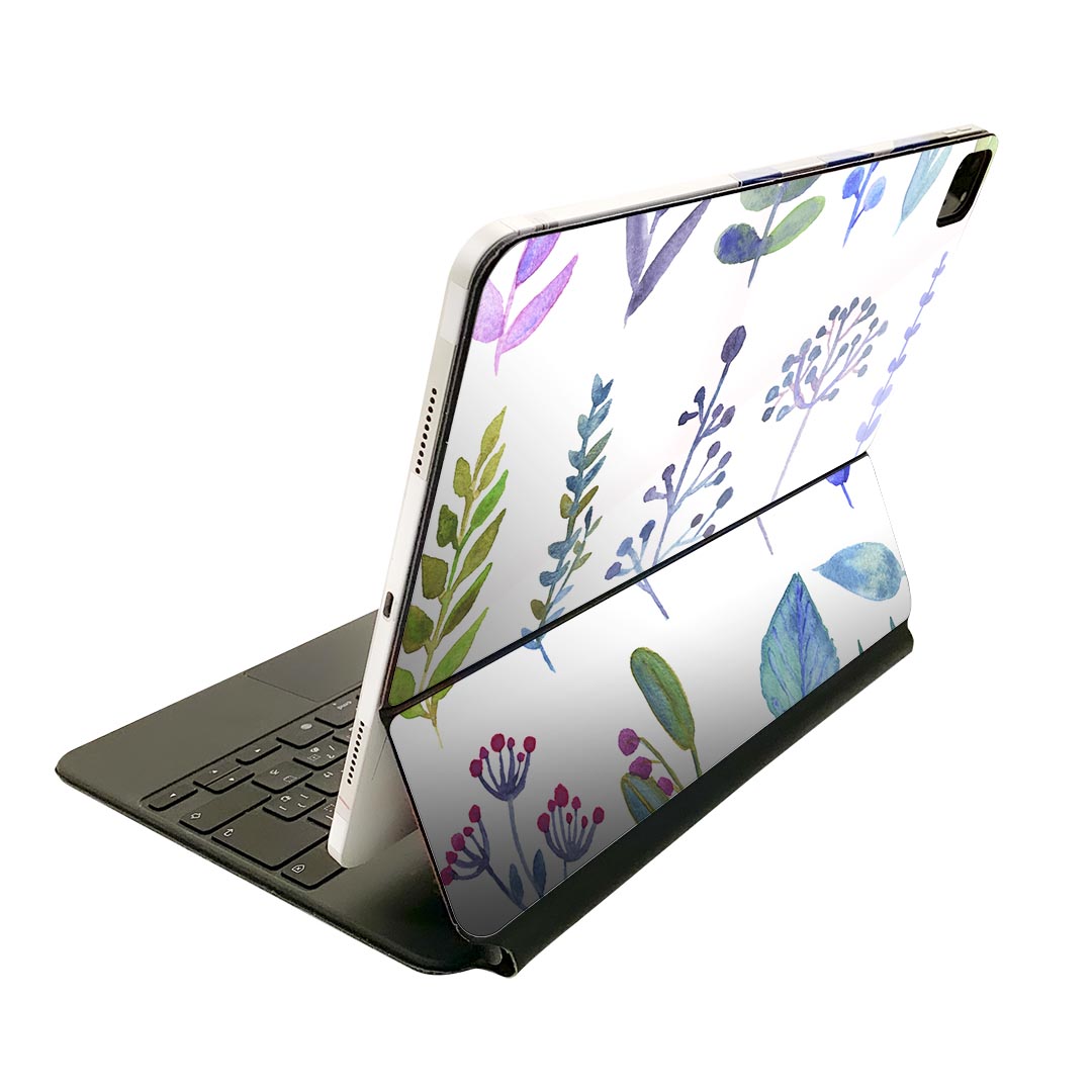 Magic Keyboard 12.9インチ iPad Pro(第4世代、第5世代、第6世代)対応 apple アップル アイパッド 全面スキンシール フル 前面 背面 保護シール 人気 植物 素材 きれい 014815