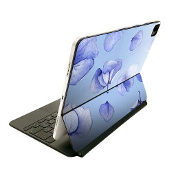 Magic Keyboard 用 スキンシール 11インチ iPad Pro用 第1-4世代 iPad Air 第4-5世代 対応 全面スキンシール フル 前面 背面 保護シール 人気 014894 花　花びら　紫