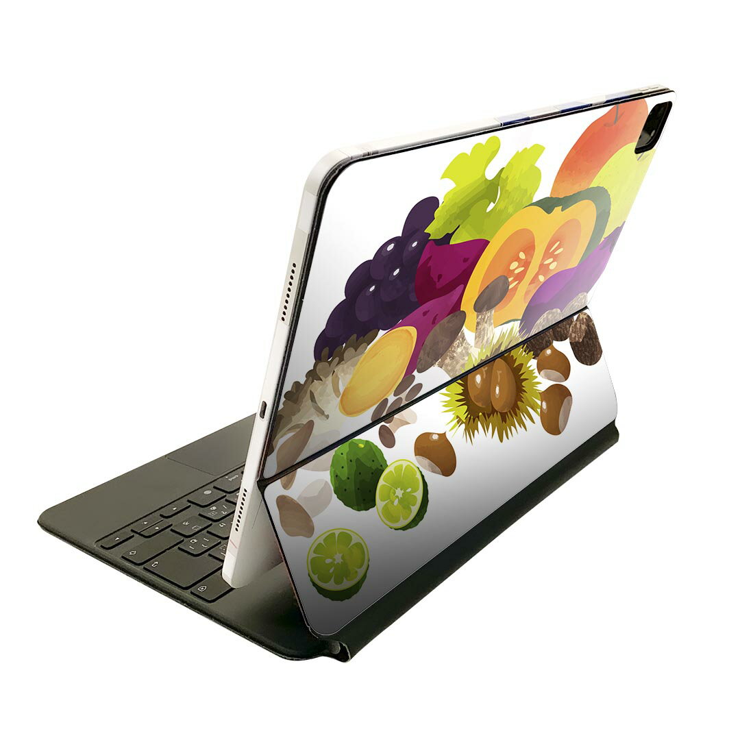 Magic Keyboard 12.9インチ iPad Pro（第4世代、第5世代、第6世代）対応 apple アップル アイパッド　全面スキンシール フル 前面　背面 保護シール 人気 014995 秋　味覚　果物