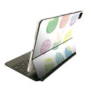 Magic Keyboard 用 スキンシール 11インチ iPad Pro用 第1-4世代 iPad Air 第4-5世代 対応 全面スキンシール フル 前面 背面 保護シール 人気 015290 7 卵 ウサギ イースター カラフル パステル