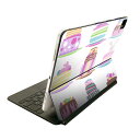 Magic Keyboard 用 スキンシール 11インチ iPad Pro用 第1-4世代 iPad Air 第4-5世代 対応 全面スキンシール フル 前面 背面 保護シール 人気 015304 イースター たまご うさぎ ケーキ パステル