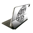 Magic Keyboard 12.9インチ iPad Pro(第4世代、第5世代、第6世代)対応 apple アップル アイパッド 全面スキンシール フル 前面 背面 保護シール 人気 015346 イースター たまご とり モノクロ