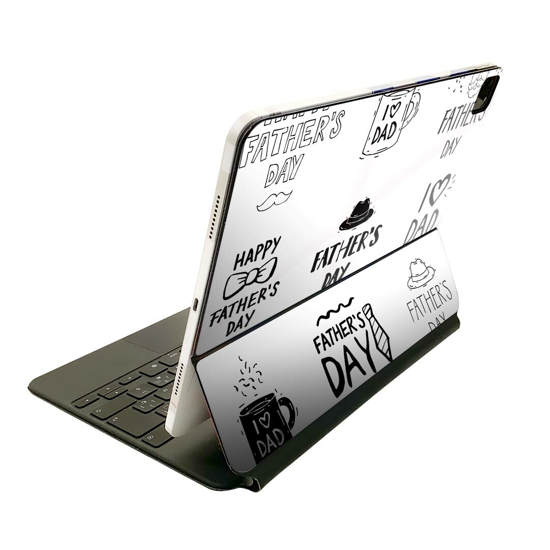 Magic Keyboard 12.9インチ iPad Pro（第4世代、第5世代、第6世代）対応 apple アップル アイパッド　全面スキンシール フル 前面　背面 保護シール 人気 015490 父の日　英字