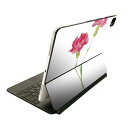 Magic Keyboard 12.9インチ iPad Pro(第4世代、第5世代、第6世代)対応 apple アップル アイパッド 全面スキンシール フル 前面 背面 保護シール 人気 015503 カーネーション バラ ピンク 花 植物