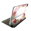 Magic Keyboard 12.9インチ iPad Pro(第4世代、第5世代、第6世代)対応 apple アップル アイパッド 全面スキンシール フル 前面 背面 保護シール 人気 015512 カーネーション バラ ピンク 花 植物