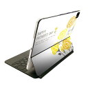 Magic Keyboard 用 スキンシール 11インチ iPad Pro用 第1-4世代 iPad Air 第4-5世代 対応 全面スキンシール フル 前面 背面 保護シール 人気 015824 父の日 花 黄色(2)