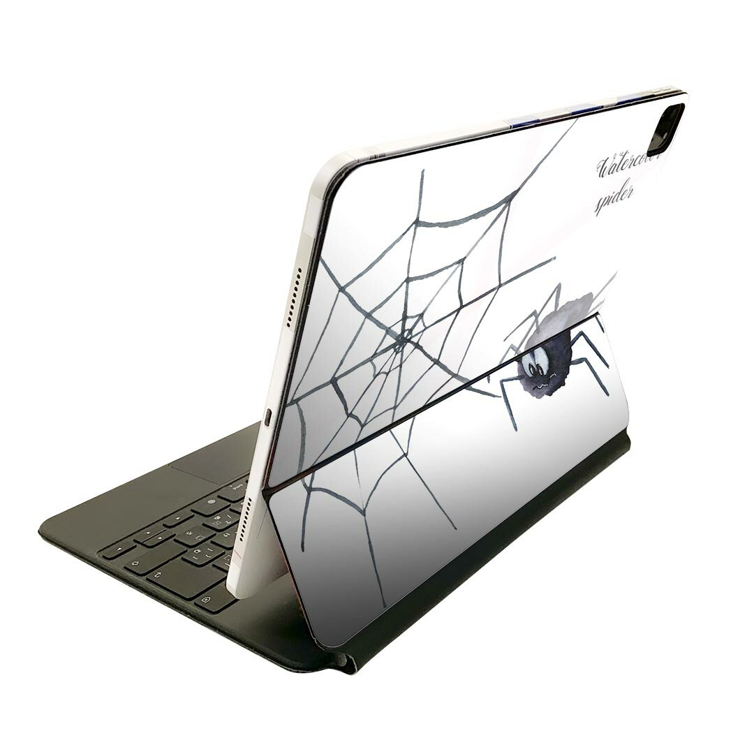 Magic Keyboard 12.9インチ iPad Pro（第4世代、第5世代、第6世代）対応 apple アップル アイパッド　全面スキンシール フル 前面　背面 保護シール 人気 015838 蜘蛛　スパイダー　蜘蛛の巣