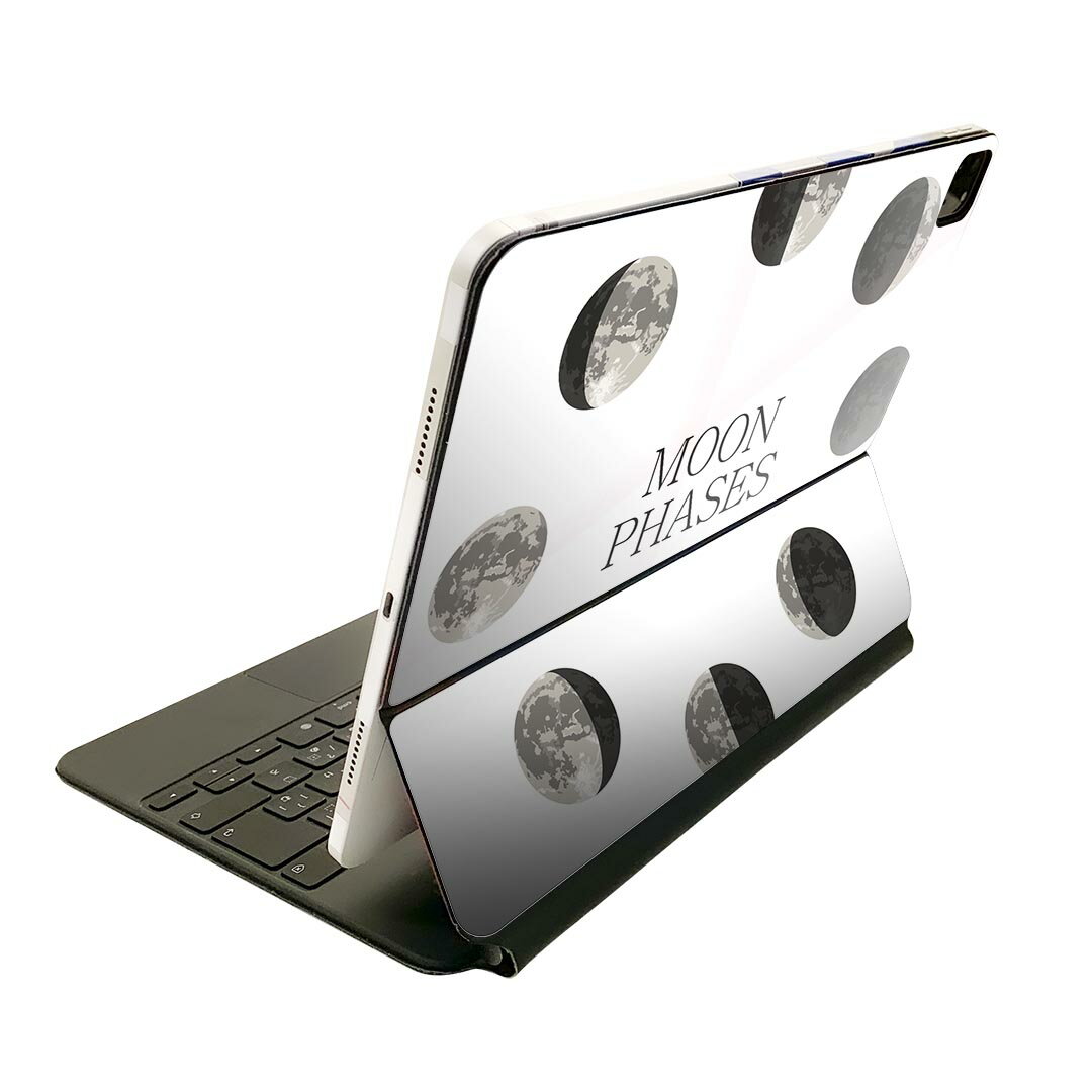 Magic Keyboard 用 スキンシール 11インチ iPad Pro用 第1-4世代 iPad Air 第4-5世代 対応 全面スキンシール フル 前面 背面 保護シール 人気 016022 月の満ち欠け 宇宙 月