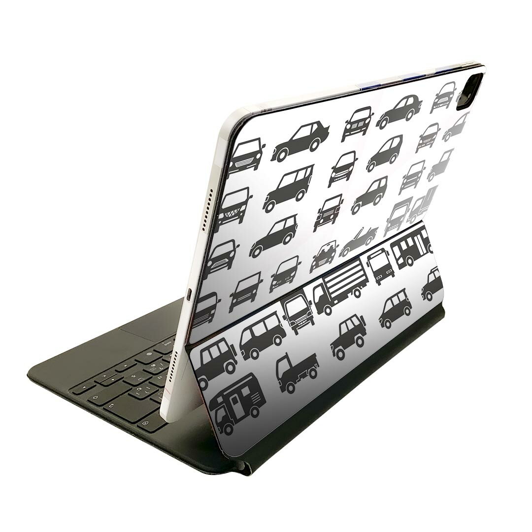 Magic Keyboard 用 スキンシール 11インチ iPad Pro用 第1-4世代 iPad Air 第4-5世代 対応 全面スキンシール フル 前面 背面 保護シール 人気 016181 車 トラック 乗り物 バス