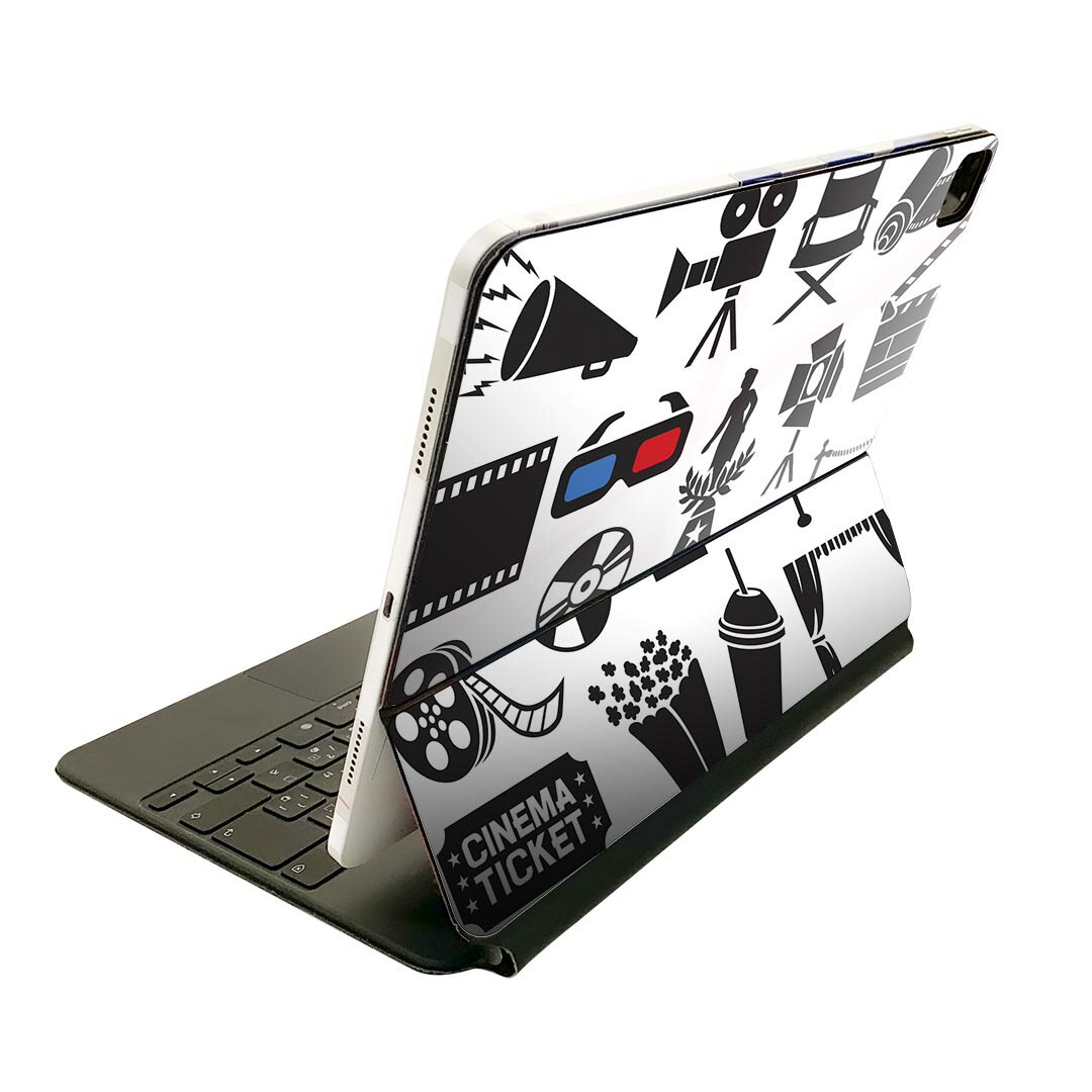 Magic Keyboard 12.9インチ iPad Pro（第4世代、第5世代、第6世代）対応 apple アップル アイパッド　全面スキンシール フル 前面　背面 保護シール 人気 016239 映画　アイコン