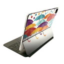 Magic Keyboard 12.9インチ iPad Pro(第4世代、第5世代、第6世代)対応 apple アップル アイパッド 全面スキンシール フル 前面 背面 保護シール 人気 016323 傘 梅雨 カラフル