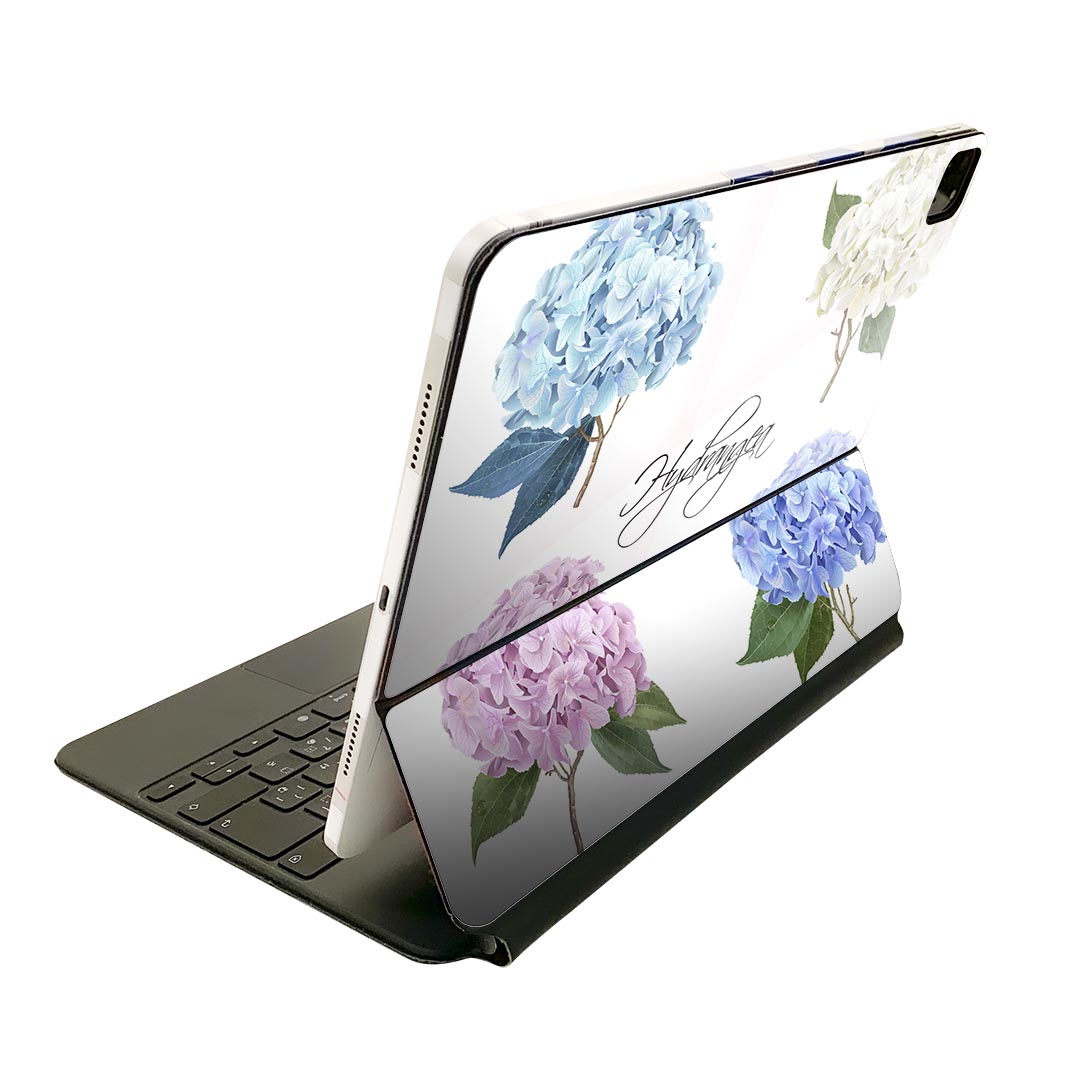 Magic Keyboard 12.9インチ iPad Pro（第4世代、第5世代、第6世代）対応 apple アップル アイパッド 全面スキンシール フル 前面 背面 保護シール 人気 016326 あじさい 梅雨 花