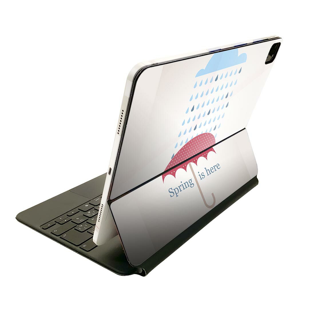 Magic Keyboard 12.9インチ iPad Pro(第4世代、第5世代、第6世代)対応 apple アップル アイパッド 全面スキンシール フル 前面 背面 保護シール 人気 016343 傘 梅雨 カラフル