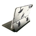 Magic Keyboard 12.9インチ iPad Pro(第4世代、第5世代、第6世代)対応 apple アップル アイパッド 全面スキンシール フル 前面 背面 保護シール 人気 傘 模様 雨 016360
