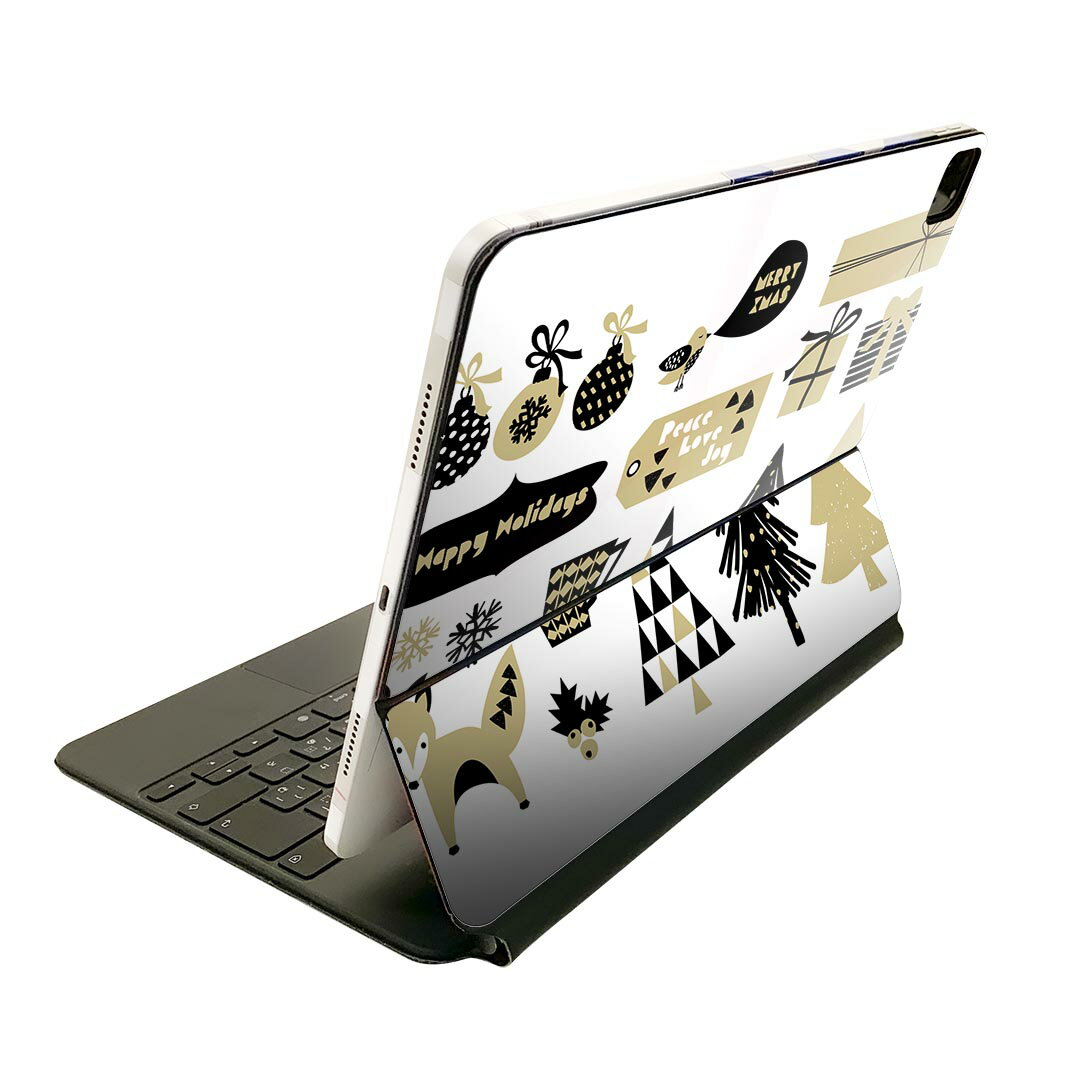 Magic Keyboard 12.9インチ iPad Pro（第4世代、第5世代、第6世代）対応 apple アップル アイパッド 全面スキンシール フル 前面 背面 保護シール 人気 クリスマス　 016378