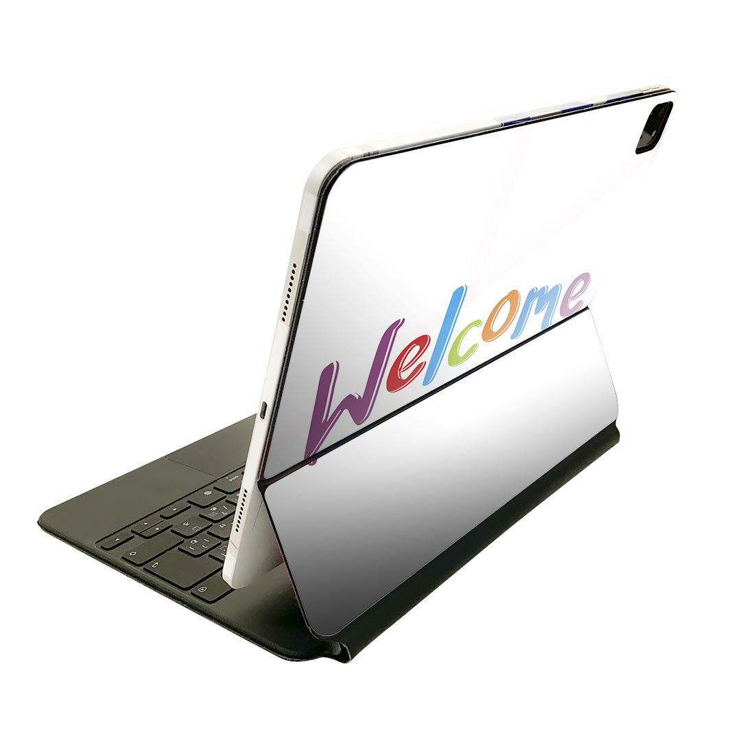 Magic Keyboard 12.9インチ iPad Pro（第4世代、第5世代、第6世代）対応 apple アップル アイパッド　全面スキンシール フル 前面　背面 保護シール 人気 016431 英語　カラフル