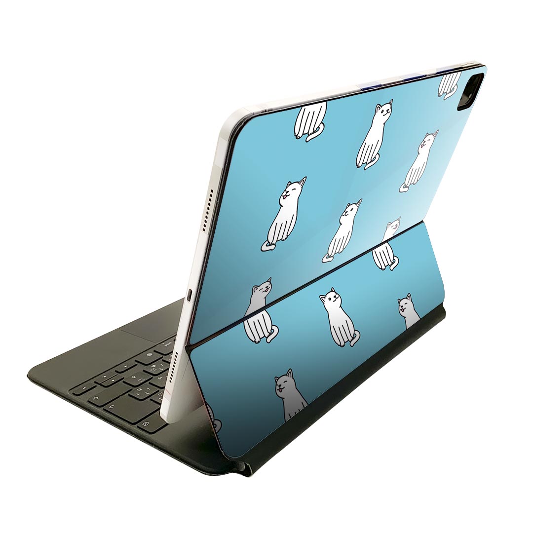 Magic Keyboard 12.9インチ iPad Pro（第4世代、第5世代、第6世代）対応 apple アップル アイパッド　全面スキンシール フル 前面　背面 保護シール 人気 016443 犬　イラスト　動物