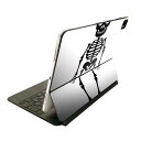 Magic Keyboard 12.9インチ iPad Pro(第4世代、第5世代、第6世代)対応 apple アップル アイパッド 全面スキンシール フル 前面 背面 保護シール 人気 017444 ハロウィン ホラー ガイコツ 骸骨 モノトーン