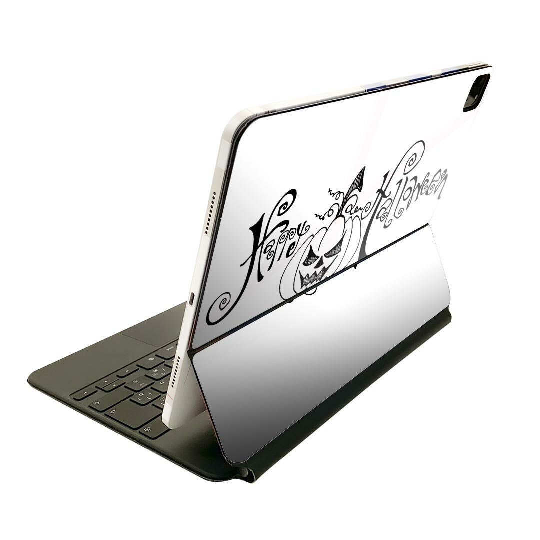Magic Keyboard 用 スキンシール 11インチ iPad Pro用 第1-4世代 iPad Air 第4-5世代 対応 全面スキンシール フル 前面 背面 保護シール 人気 017447 ハロウィン　ホラー かぼちゃ　パンプキン　ホラー