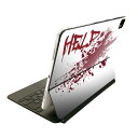 Magic Keyboard 用 スキンシール 11インチ iPad Pro用 第1-4世代 iPad Air 第4-5世代 対応 全面スキンシール フル 前面 背面 保護シール 人気 017499 ハロウィン ホラー リアル 血のり HELP