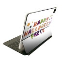 Magic Keyboard 12.9インチ iPad Pro(第4世代、第5世代、第6世代)対応 apple アップル アイパッド 全面スキンシール フル 前面 背面 保護シール 人気 017500 ハロウィン かわいい 文字 英字 カラフル