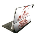 Magic Keyboard 用 スキンシール 11インチ iPad Pro用 第1-4世代 iPad Air 第4-5世代 対応 全面スキンシール フル 前面 背面 保護シール 人気 017674 クリスマス クリスマス プレゼント 赤(2)