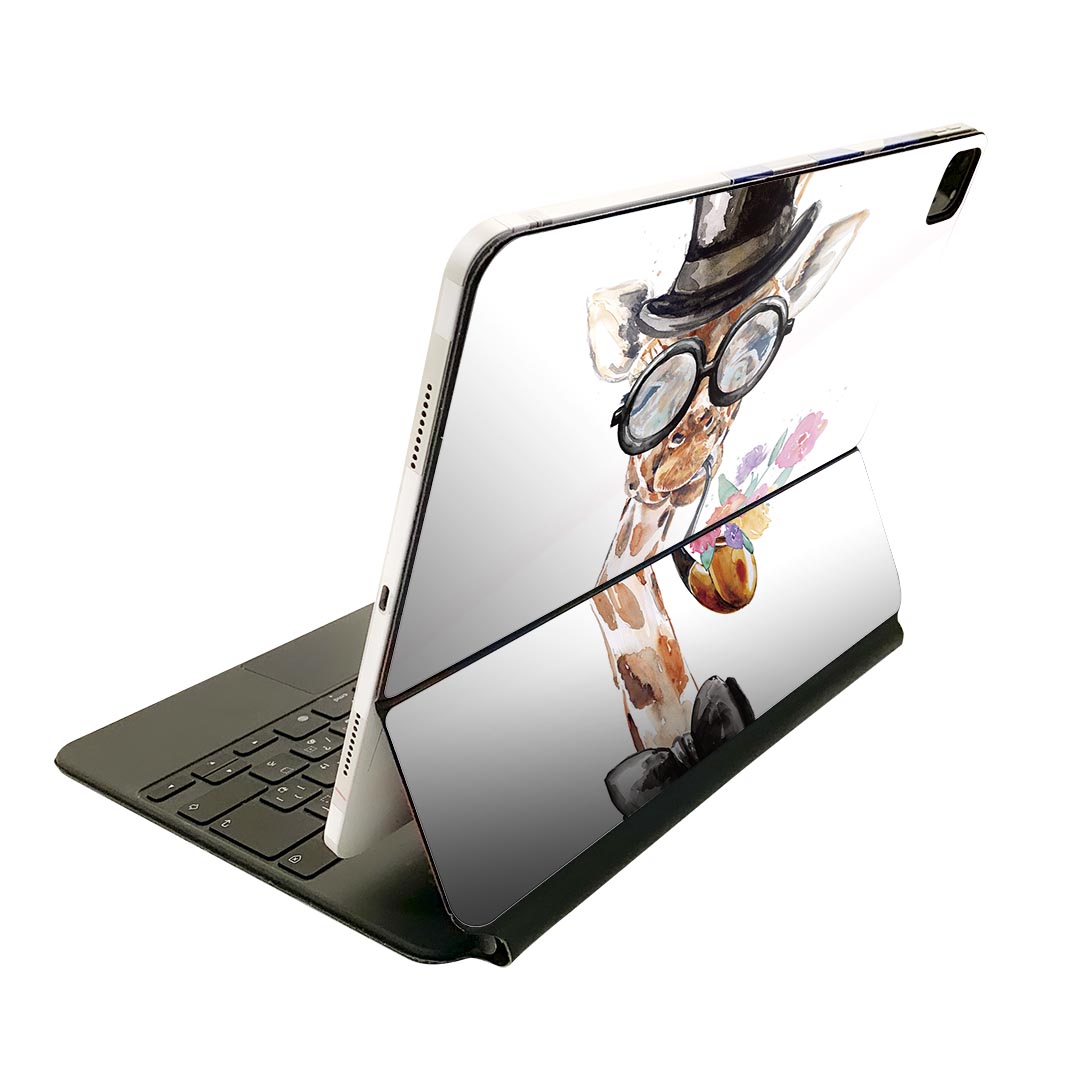Magic Keyboard 用 スキンシール 11インチ iPad Pro用 第1-4世代 iPad Air 第4-5世代 対応 全面スキンシール フル 前面 背面 保護シール 人気 017750 麒麟 きりん Giraffe 動物