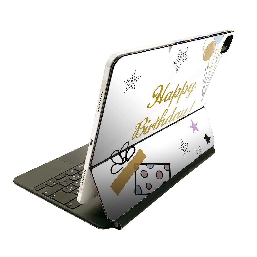 Magic Keyboard 12.9C` iPad Proi4A5A6jΉ apple Abv ACpbh@SʃXLV[ t Oʁ@w یV[ lC 017795 Happy Birthday Happy Birthday@D@