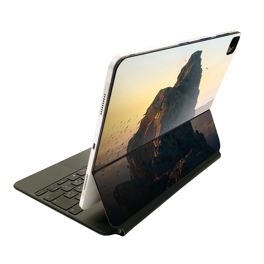 Magic Keyboard 12.9インチ iPad Pro(第4世代、第5世代、第6世代)対応 apple アップル アイパッド 全面スキンシール フル 前面 背面 保護シール 人気 018301 風景 山 夕日