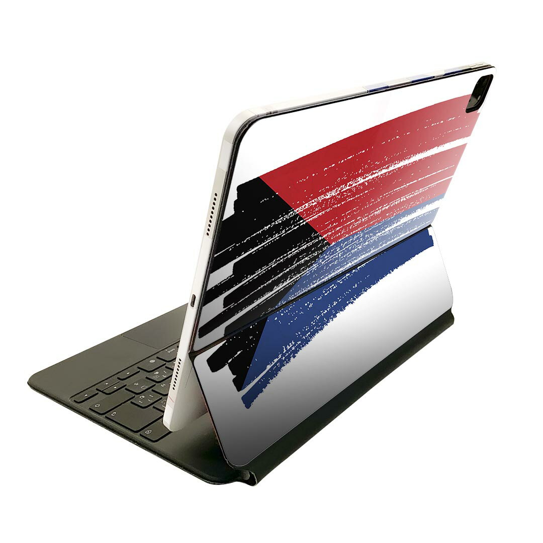 Magic Keyboard 12.9インチ iPad Pro（第4世代、第5世代、第6世代）対応 apple アップル アイパッド　全面スキンシール フル 前面　背面 保護シール 人気 018397 国旗 belize people development ベリーズ