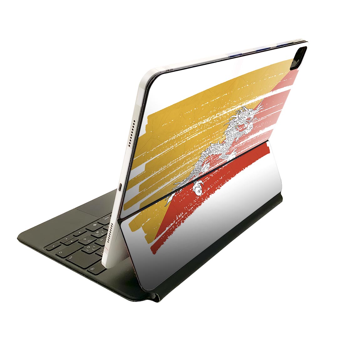 Magic Keyboard 用 スキンシール 11インチ iPad Pro用 第1-4世代 iPad Air 第4-5世代 対応 全面スキンシール フル 前面 背面 保護シール 人気 018400 国旗 bhutan ブータン
