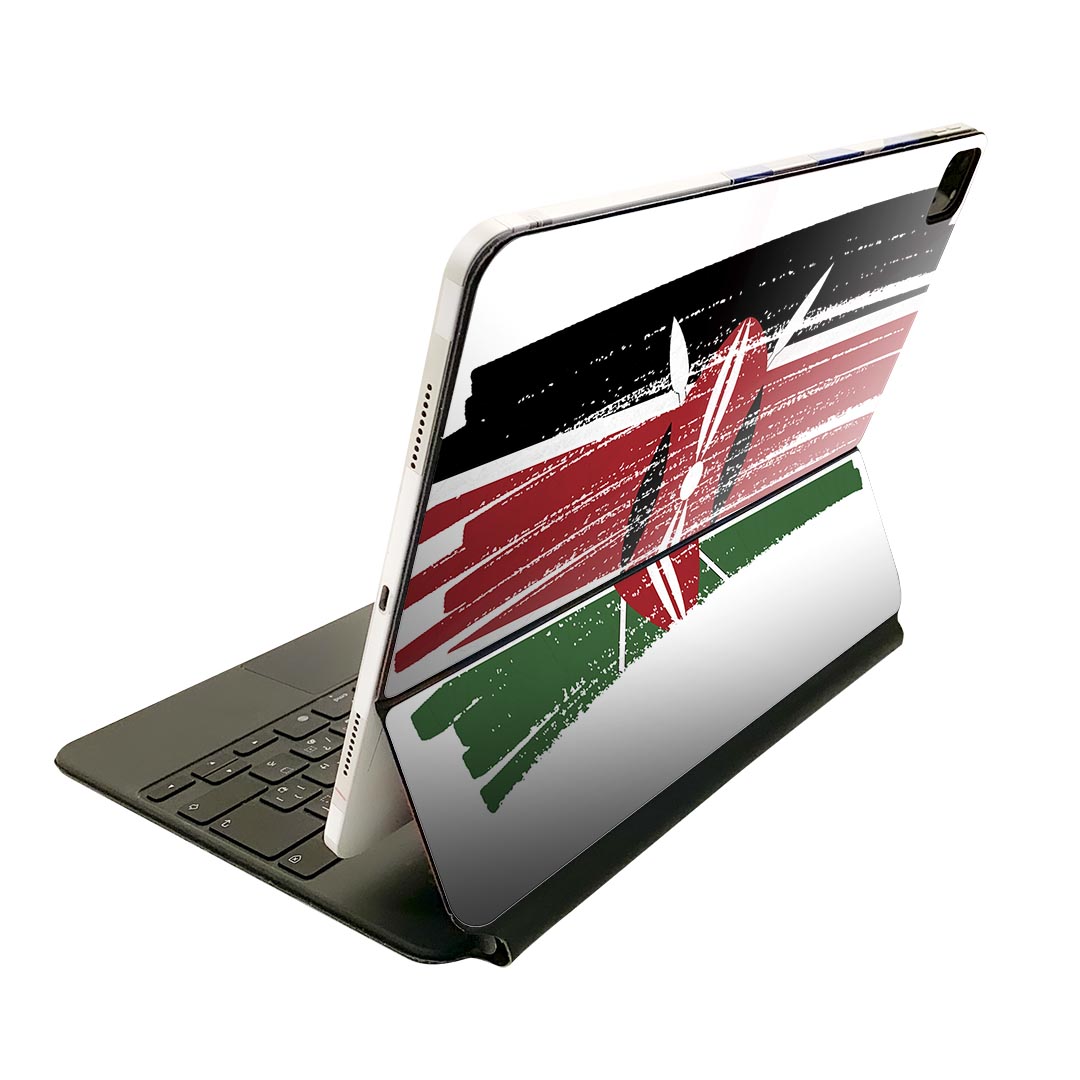 Magic Keyboard 用 スキンシール 11インチ iPad Pro用 第1-4世代 iPad Air 第4-5世代 対応 全面スキンシール フル 前面 背面 保護シール 人気 018481 国旗 kenya ケニア