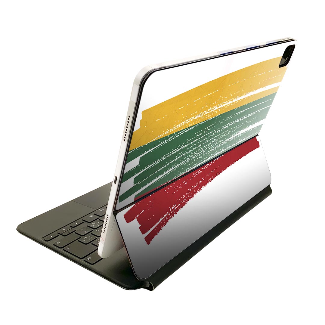 Magic Keyboard 用 スキンシール 11インチ iPad Pro用 第1-4世代 iPad Air 第4-5世代 対応 全面スキンシール フル 前面 背面 保護シール 人気 018493 国旗 lithuania リトアニア