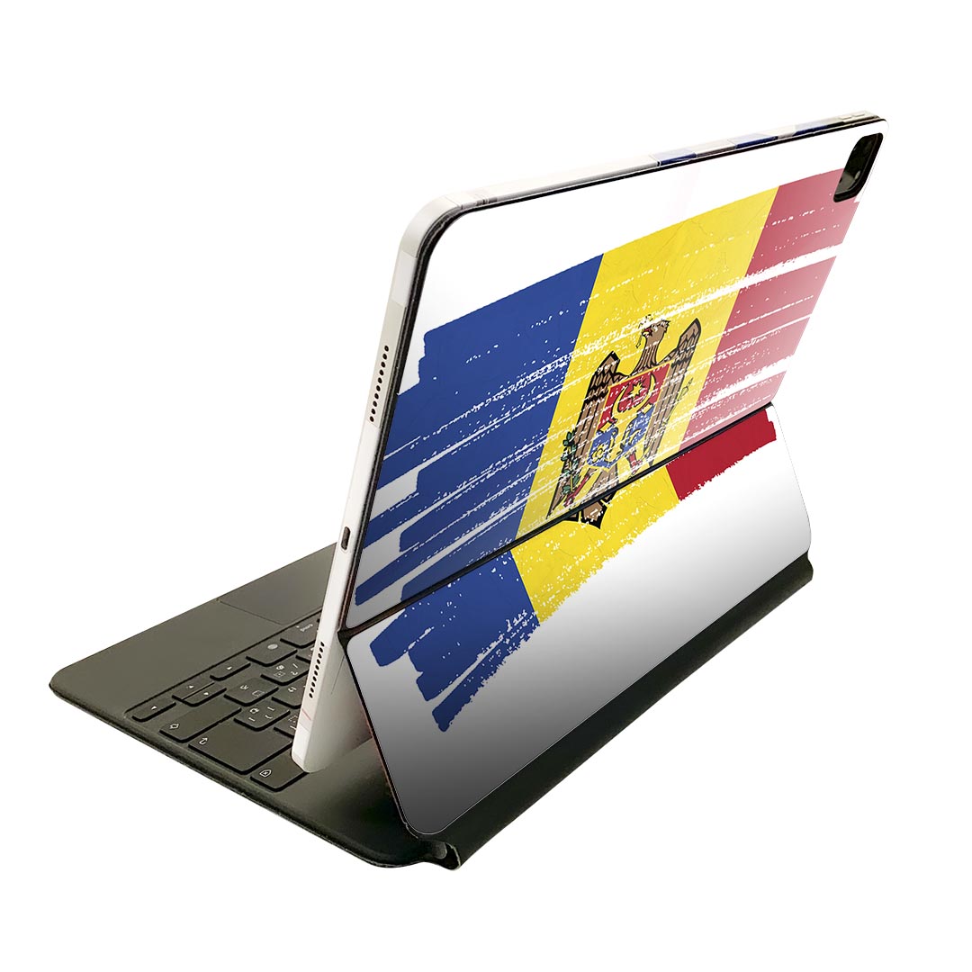 Magic Keyboard 用 スキンシール 11インチ iPad Pro用 第1-4世代 iPad Air 第4-5世代 対応 全面スキンシール フル 前面 背面 保護シール 人気 018510 国旗 moldova モルドバ