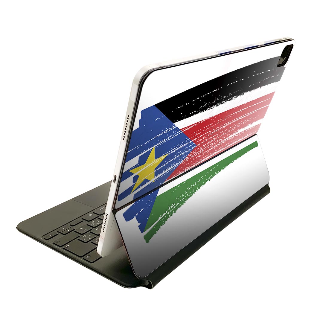 Magic Keyboard 用 スキンシール 11インチ iPad Pro用 第1-4世代 iPad Air 第4-5世代 対応 全面スキンシール フル 前面 背面 保護シール 人気 018565 国旗 south-sudan 南スーダン