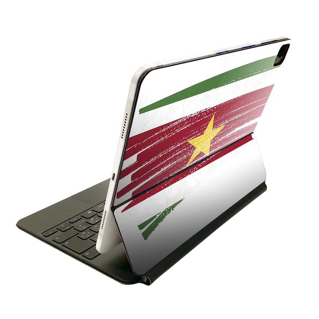 Magic Keyboard 用 スキンシール 11インチ iPad Pro用 第1-4世代 iPad Air 第4-5世代 対応 全面スキンシール フル 前面 背面 保護シール 人気 018570 国旗 suriname スリナム