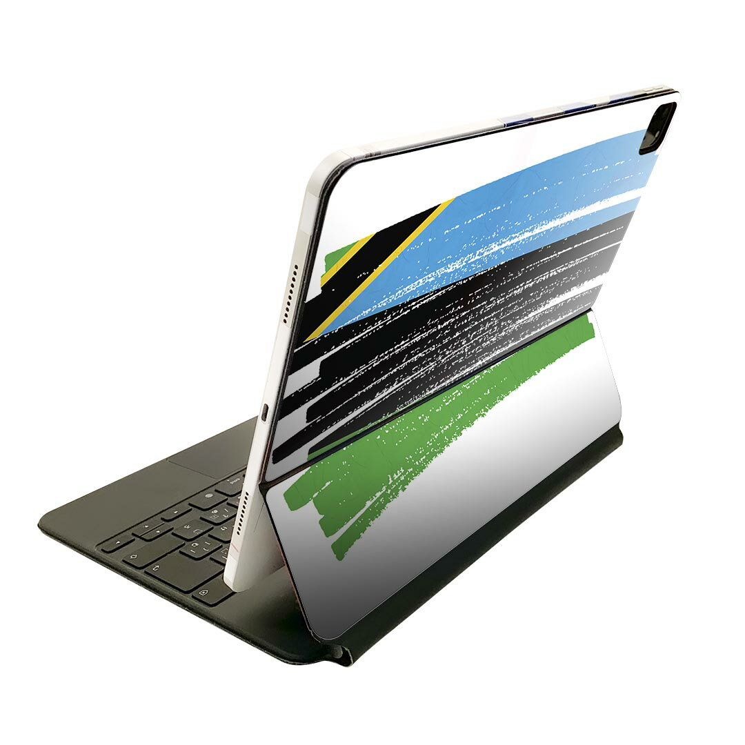 Magic Keyboard 用 スキンシール 11インチ iPad Pro用 第1-4世代 iPad Air 第4-5世代 対応 全面スキンシール フル 前面 背面 保護シール 人気 018605 国旗 zanzibar ザンジバル