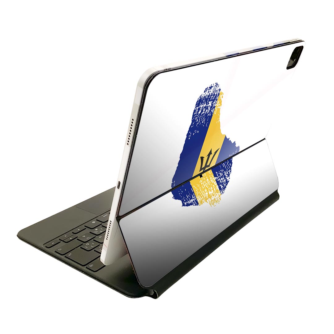 Magic Keyboard 用 スキンシール 11インチ iPad Pro用 第1-4世代 iPad Air 第4-5世代 対応 全面スキンシール フル 前面 背面 保護シール 人気 018771 国旗 barbados バルバドス