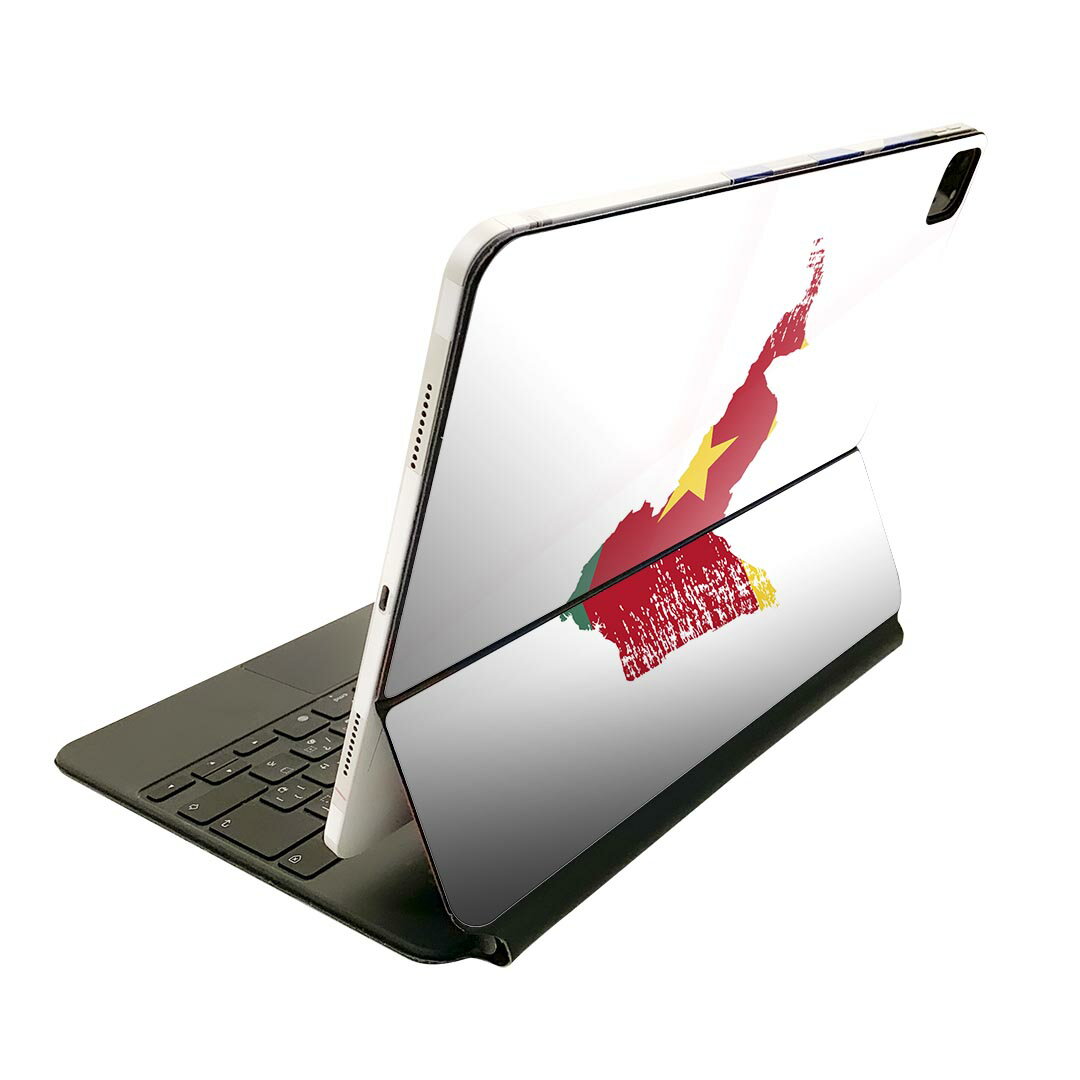 Magic Keyboard 用 スキンシール 11インチ iPad Pro用 第1-4世代 iPad Air 第4-5世代 対応 全面スキンシール フル 前面 背面 保護シール 人気 018789 国旗 cameroon カメルーン