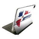 Magic Keyboard 用 スキンシール 11インチ iPad Pro用 第1-4世代 iPad Air 第4-5世代 対応 全面スキンシール フル 前面 背面 保護シール 人気 018814 国旗 domician_republic ドミティアヌス共和国(2)