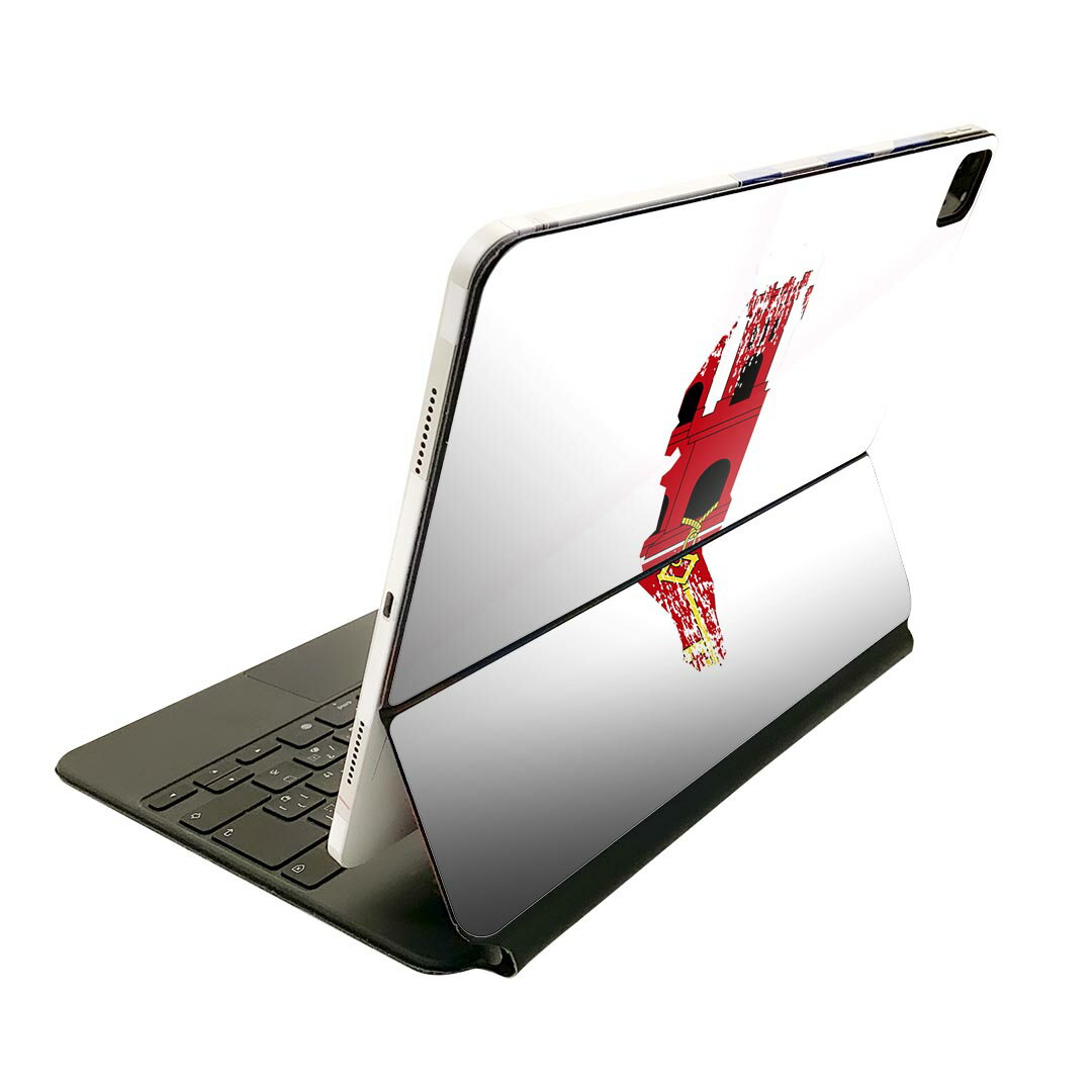 Magic Keyboard 12.9インチ iPad Pro（第4世代、第5世代、第6世代）対応 apple アップル アイパッド　全面スキンシール フル 前面　背面 保護シール 人気 018835 国旗 gibraltar ジブラルタル