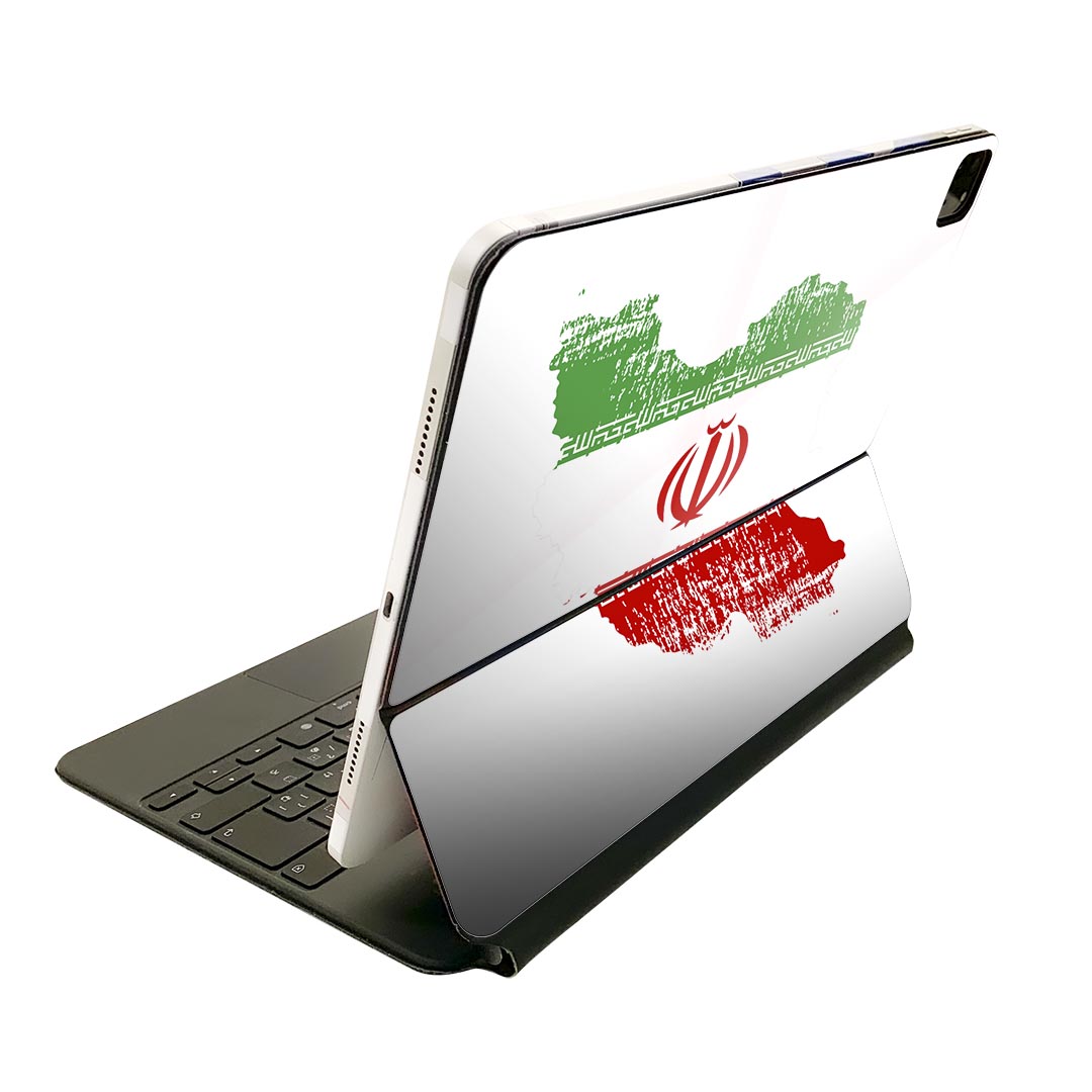 Magic Keyboard 用 スキンシール 11インチ iPad Pro用 第1-4世代 iPad Air 第4-5世代 対応 全面スキンシール フル 前面 背面 保護シール 人気 018852 国旗 iran イラン