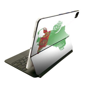 Magic Keyboard 12.9インチ iPad Pro（第4世代、第5世代、第6世代）対応 apple アップル アイパッド　全面スキンシール フル 前面　背面 保護シール 人気 018972 国旗 turkmenistan トルクメニスタン